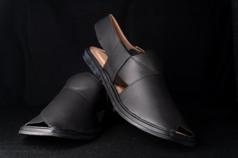 Handmade Peshawari Sandal (Black)